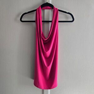 EIMIN | Fuchsia Cowl Neck Halter Top | S